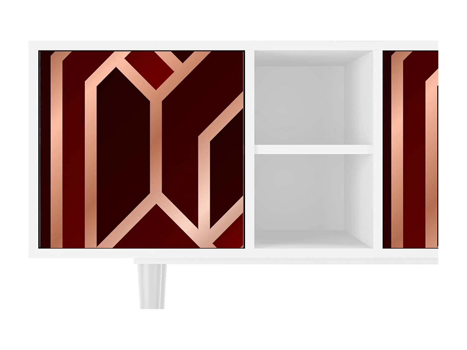 TV-meubel - 150х69х41 cm - T5 - Velvet 1920's, Wit