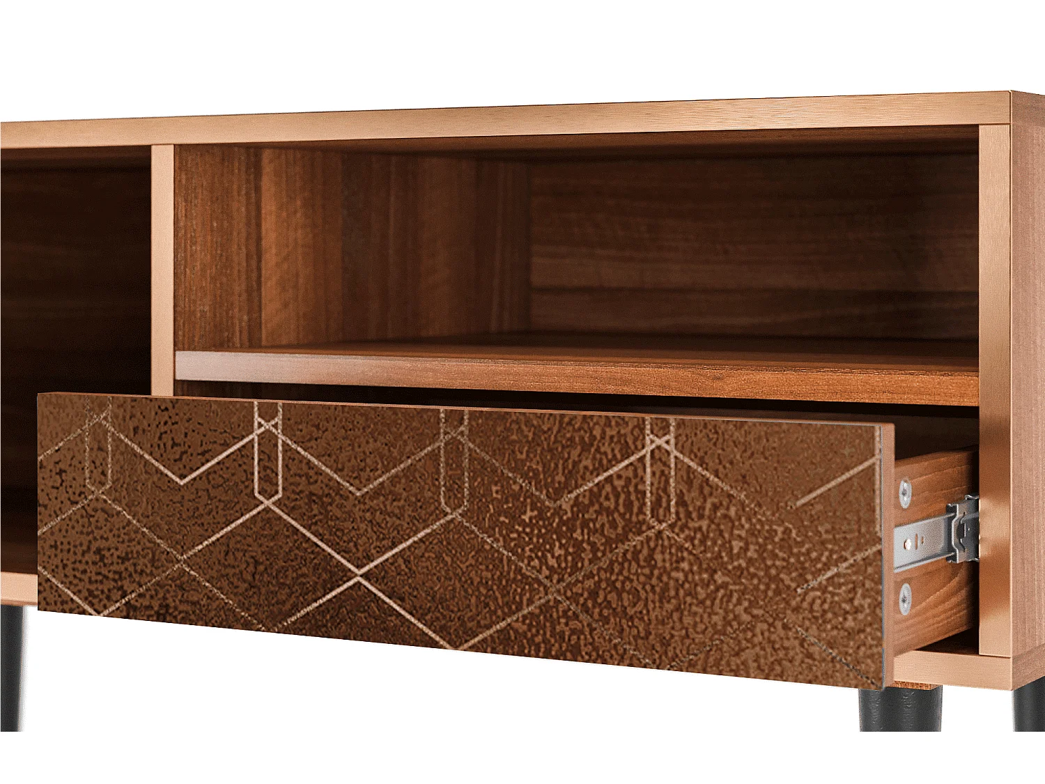 Meuble TV - 115х59х48 cm - T3 - Chocolate Bar, Noyer