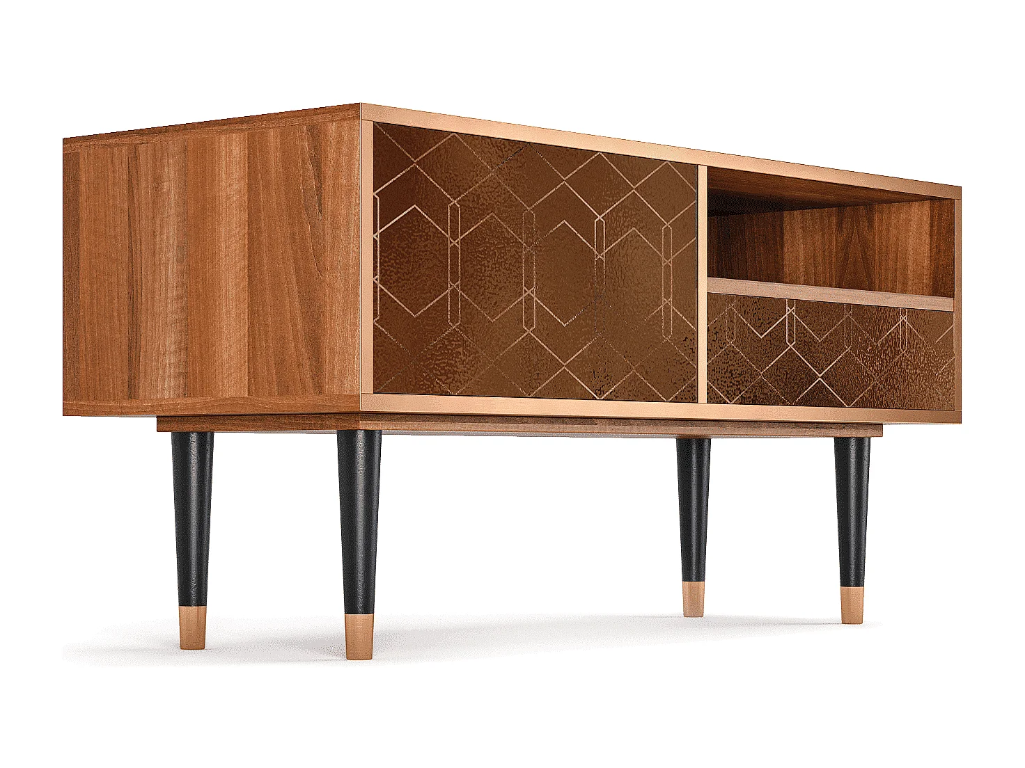 Meuble TV - 115х59х48 cm - T3 - Chocolate Bar, Noyer