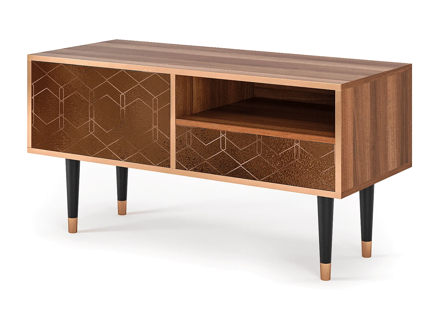 Meuble TV - 115х59х48 cm - T3 - Chocolate Bar, Noyer