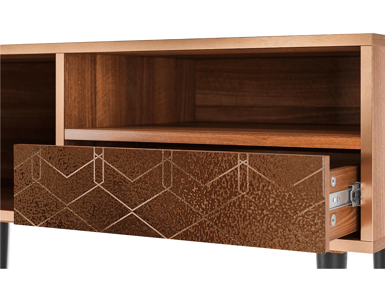 Meuble TV - 115х59х48 cm - T3 - Chocolate Bar, Noyer