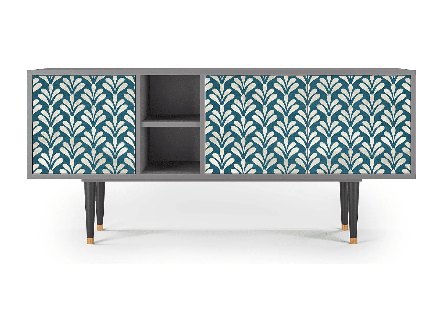 Mueble de TV - 150х69х41 cm - T5 - Milky Tears, Cinza