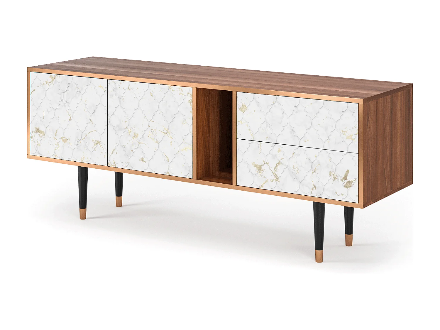 TV-Möbel - 170х69х48 cm - T1 - Sweet Cotton, Walnuss