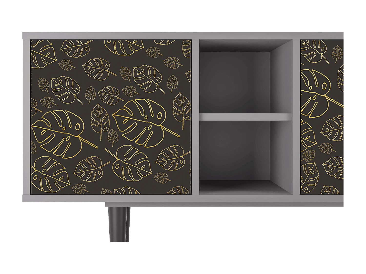 Meuble TV - 150х69х41 cm - T5 - Fall Of The Leaves, Gris