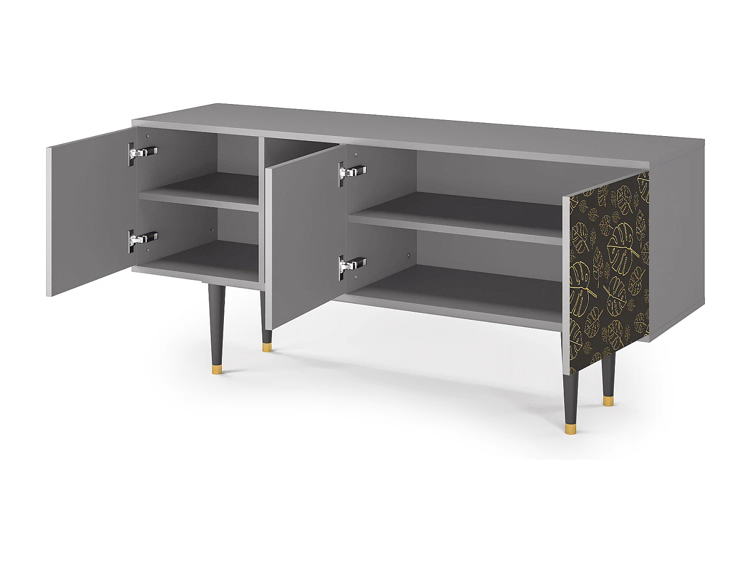 Meuble TV - 150х69х41 cm - T5 - Fall Of The Leaves, Gris