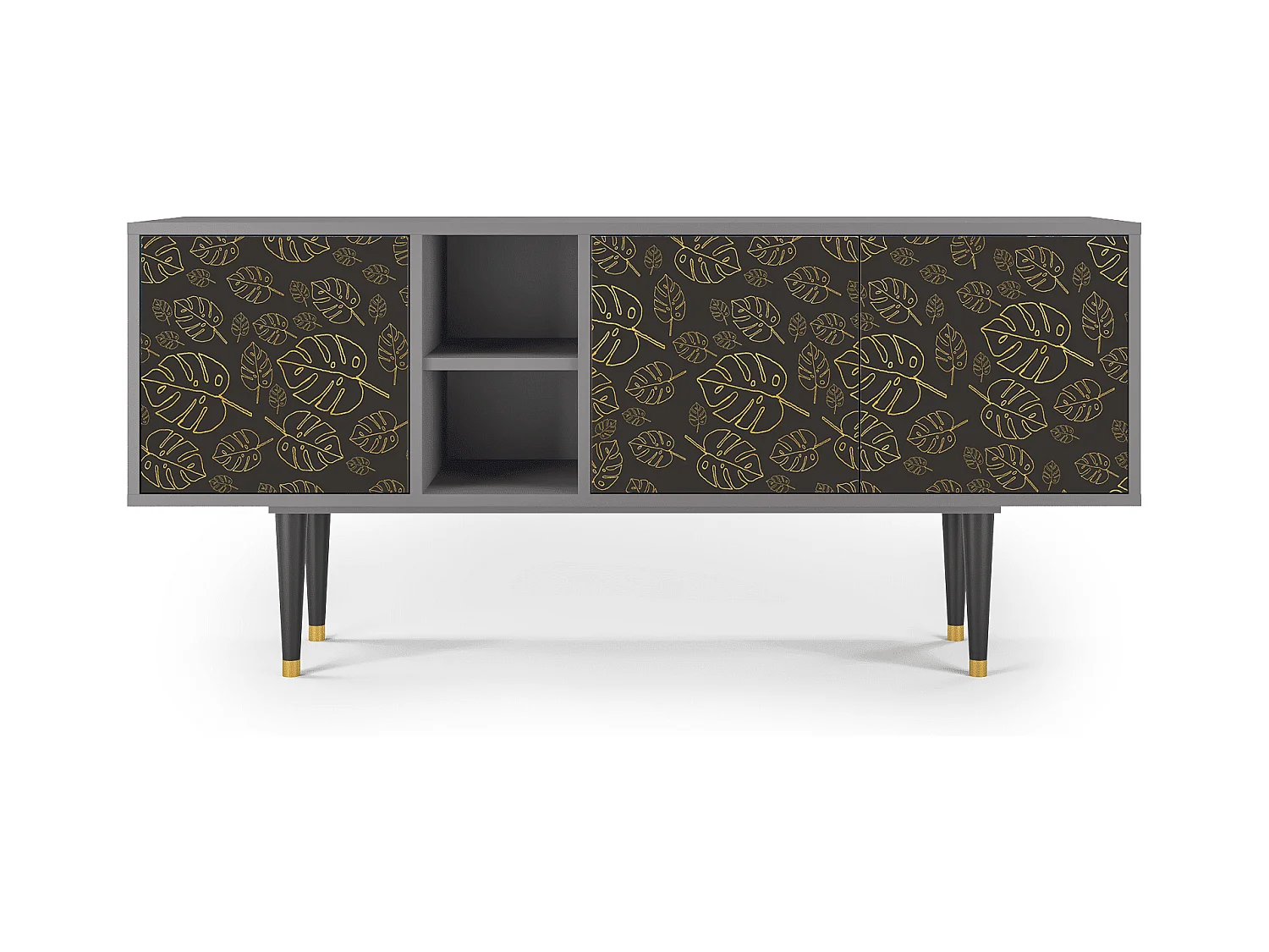 Meuble TV - 150х69х41 cm - T5 - Fall Of The Leaves, Gris