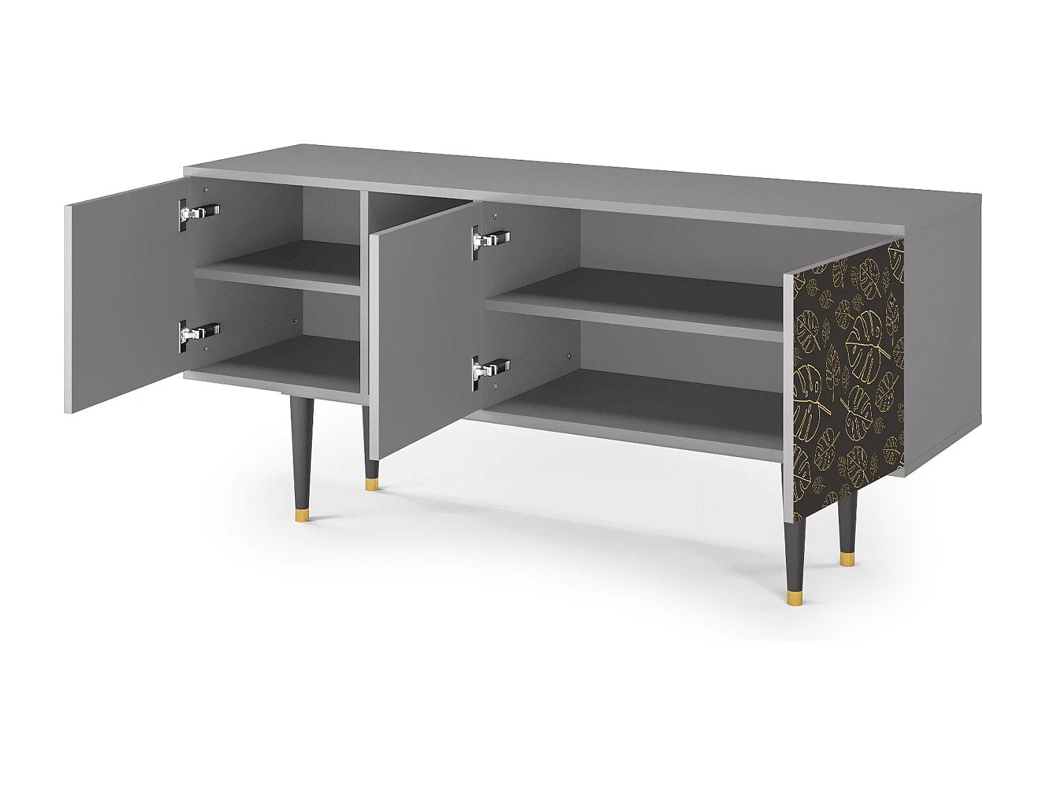 Meuble TV - 150х69х41 cm - T5 - Fall Of The Leaves, Gris