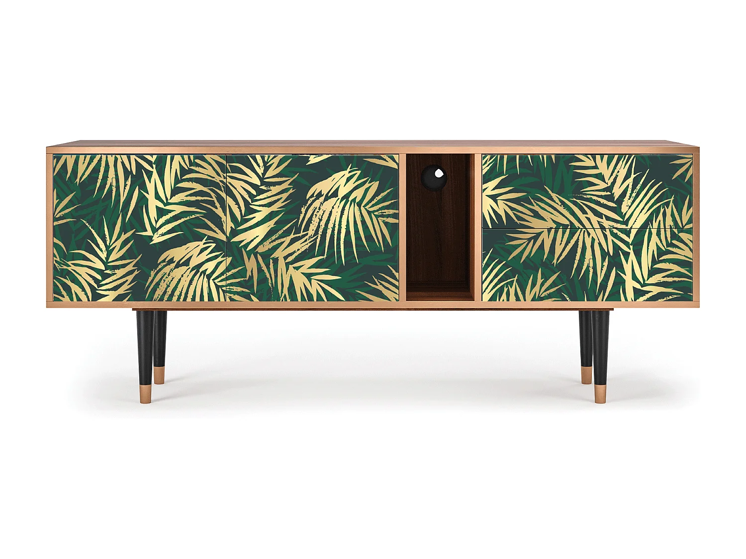 TV-Möbel - 170х69х48 cm - T1 - Sunny Palm Tree, Walnuss