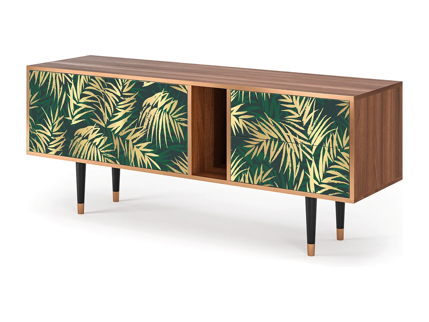 TV-Möbel - 170х69х48 cm - T1 - Sunny Palm Tree, Walnuss