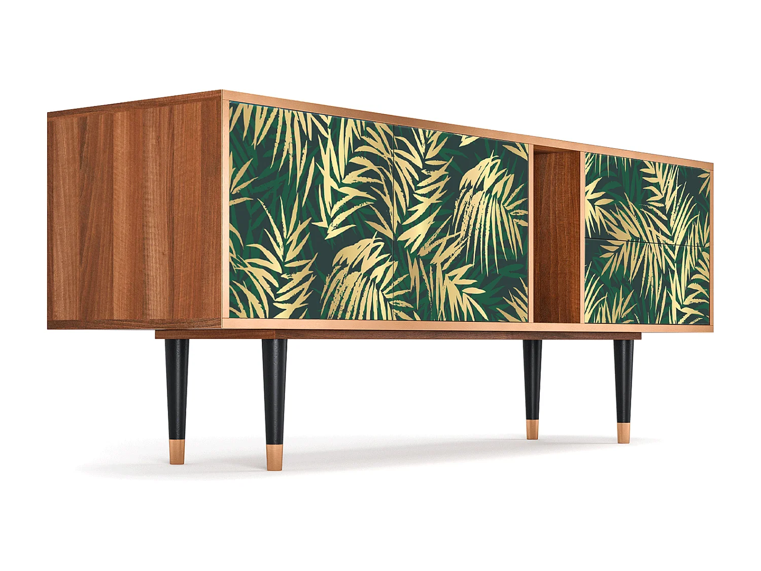 TV-Möbel - 170х69х48 cm - T1 - Sunny Palm Tree, Walnuss