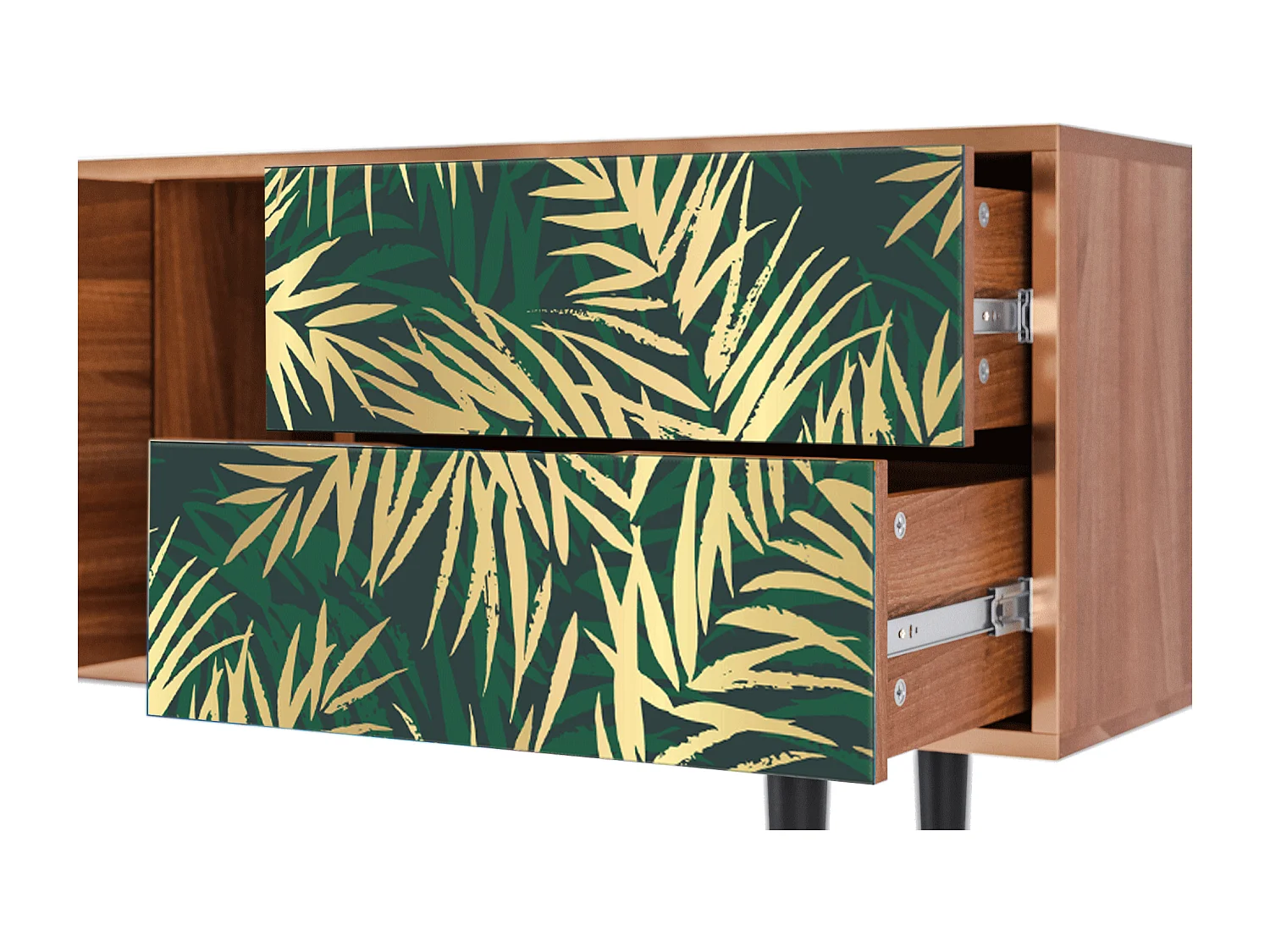 TV-Möbel - 170х69х48 cm - T1 - Sunny Palm Tree, Walnuss