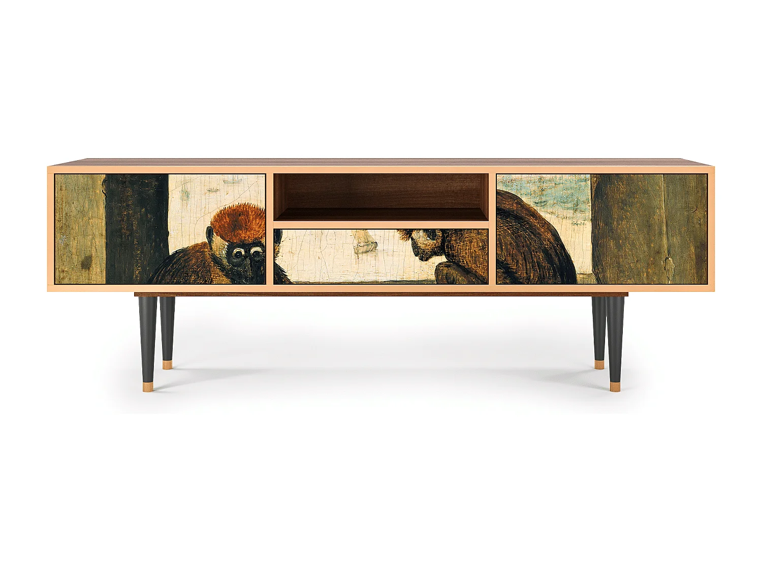 Meuble TV - 170х59х41 cm - T6 - Two Monkeys, Noyer