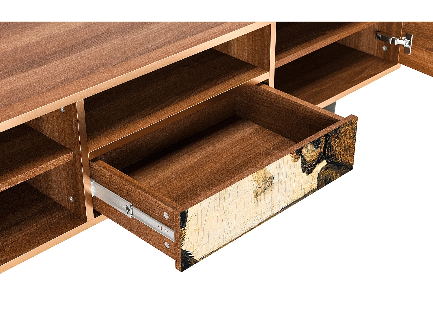 Meuble TV - 170х59х41 cm - T6 - Two Monkeys, Noyer