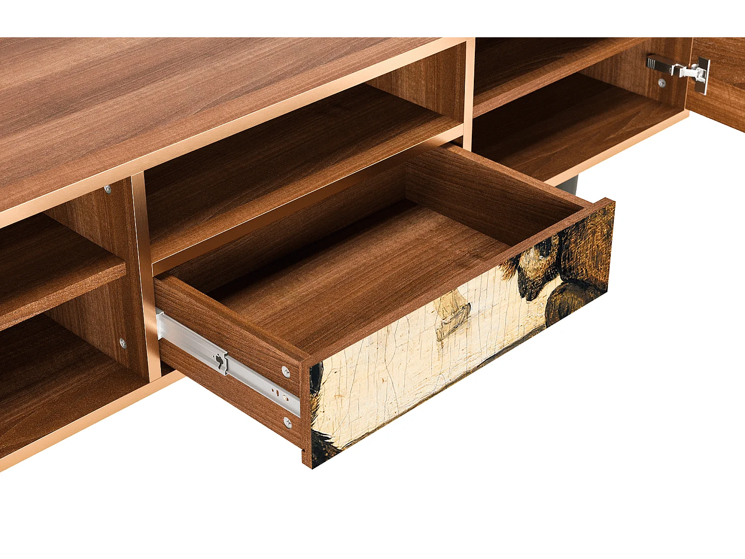 Meuble TV - 170х59х41 cm - T6 - Two Monkeys, Noyer