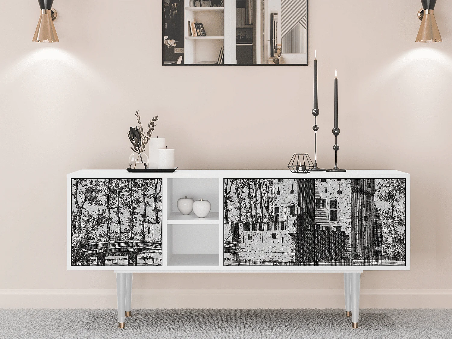 TV-Möbel - 150х69х41 cm - T5 - Castle by Breugel, Weiß