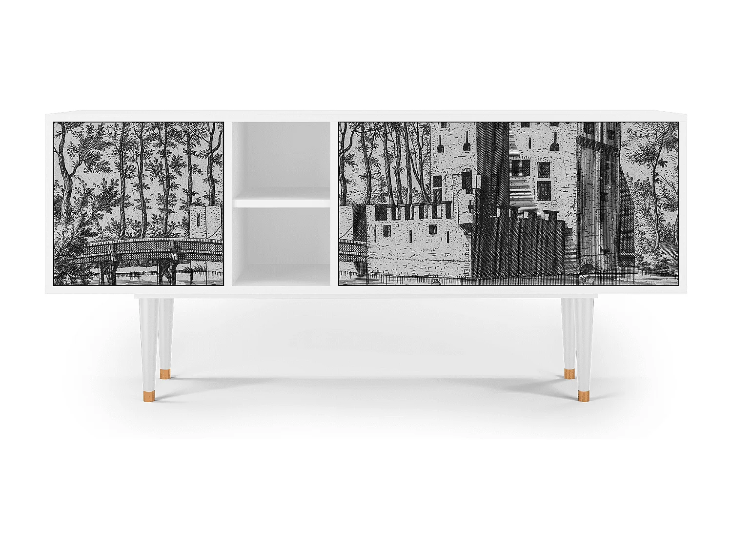 TV-Möbel - 150х69х41 cm - T5 - Castle by Breugel, Weiß