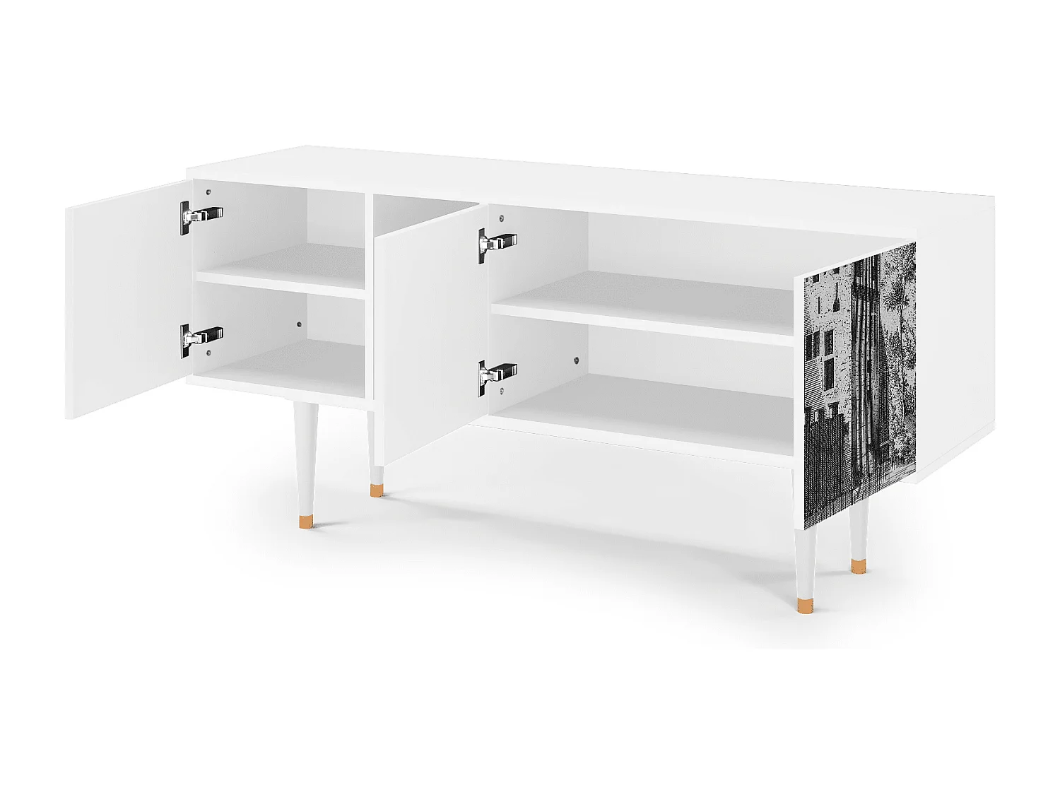 TV-Möbel - 150х69х41 cm - T5 - Castle by Breugel, Weiß