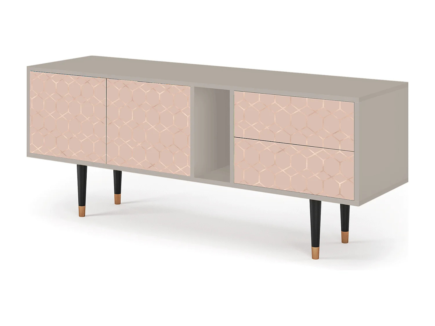 Mobile TV - 170х69х48 cm - T1 - Rose Honeycomb, Sabbia