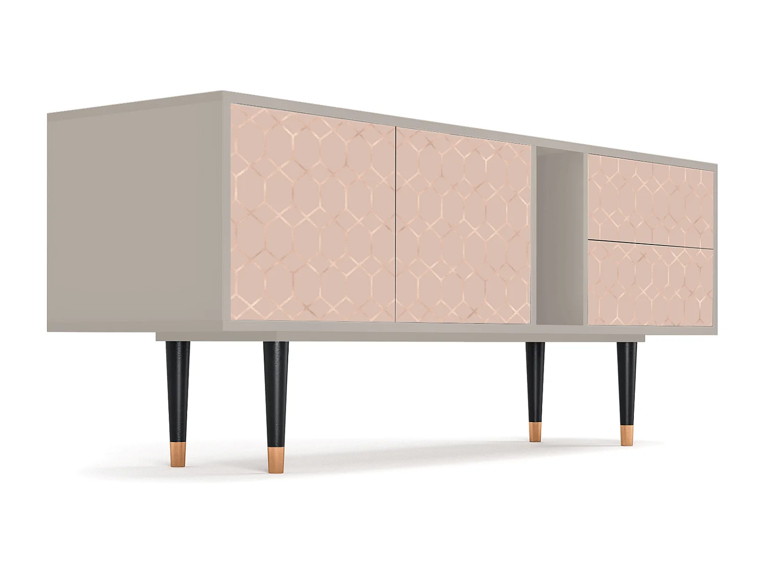 Mobile TV - 170х69х48 cm - T1 - Rose Honeycomb, Sabbia