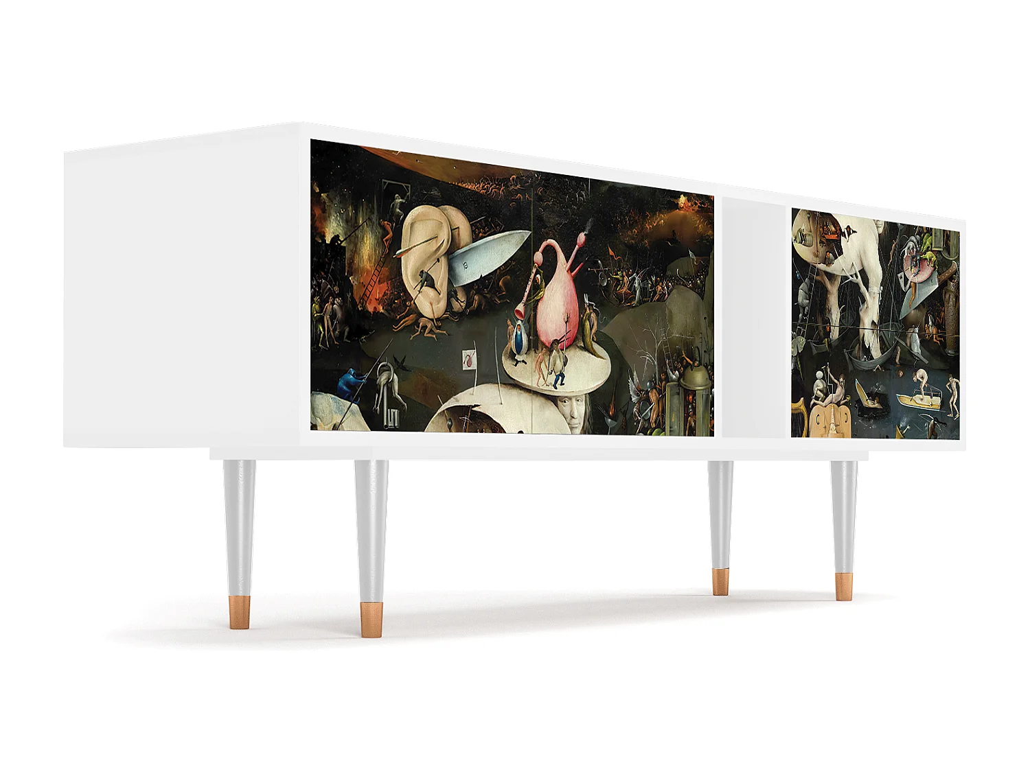 Mobile TV - 170х69х48 cm - T1 - The Garden 2, Bianco