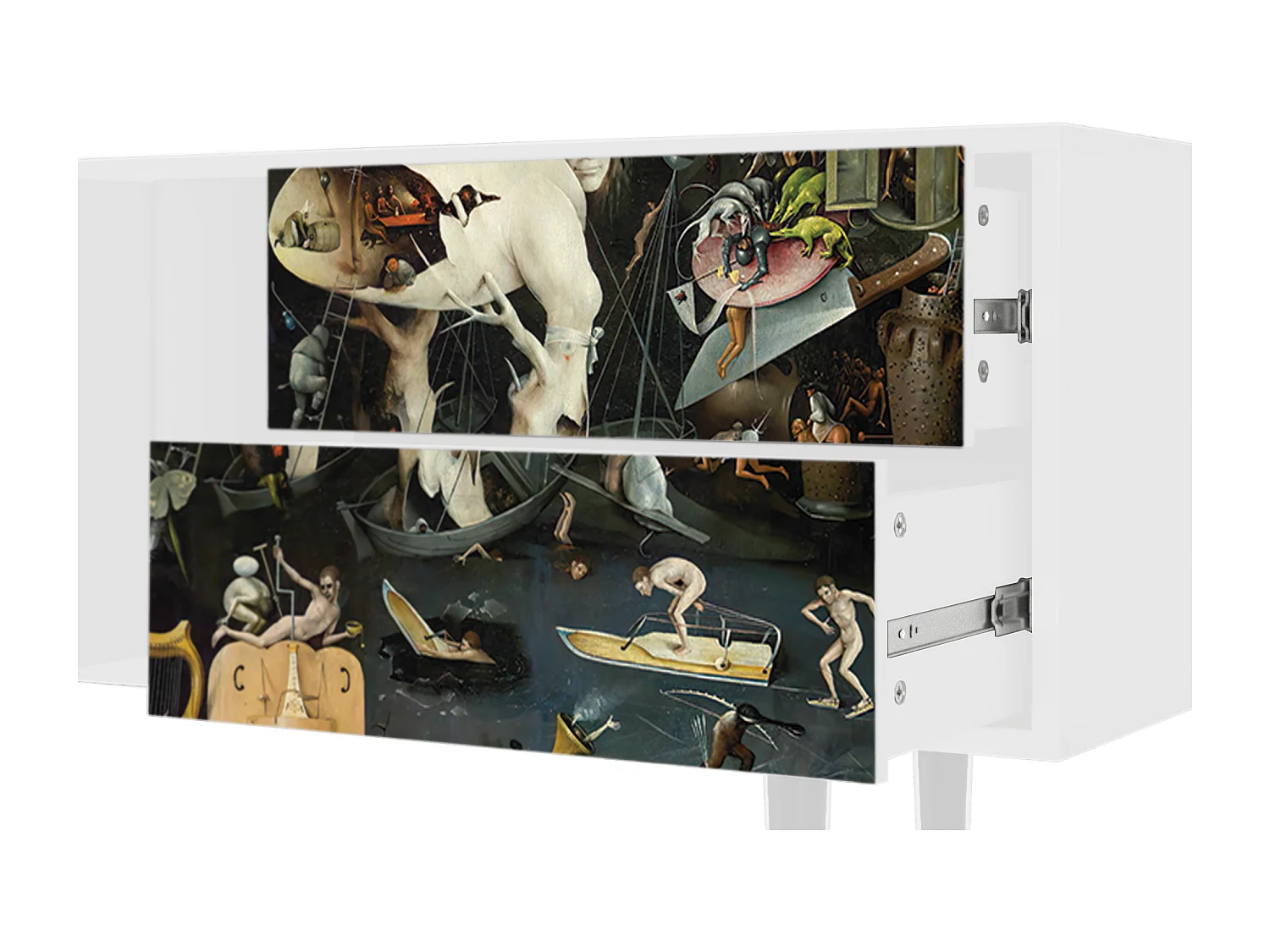 Mobile TV - 170х69х48 cm - T1 - The Garden 2, Bianco