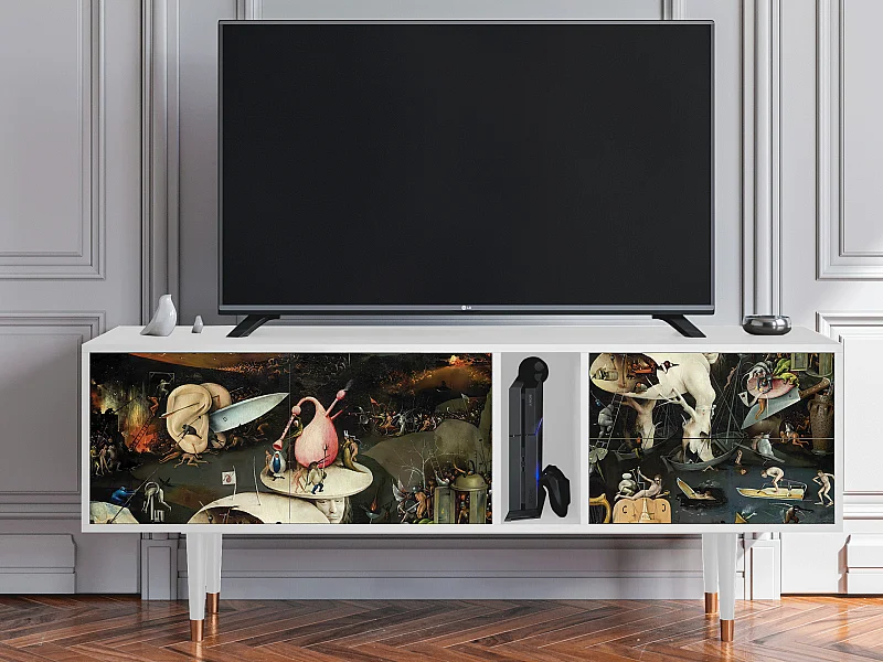 Mobile TV - 170х69х48 cm - T1 - The Garden 2, Bianco