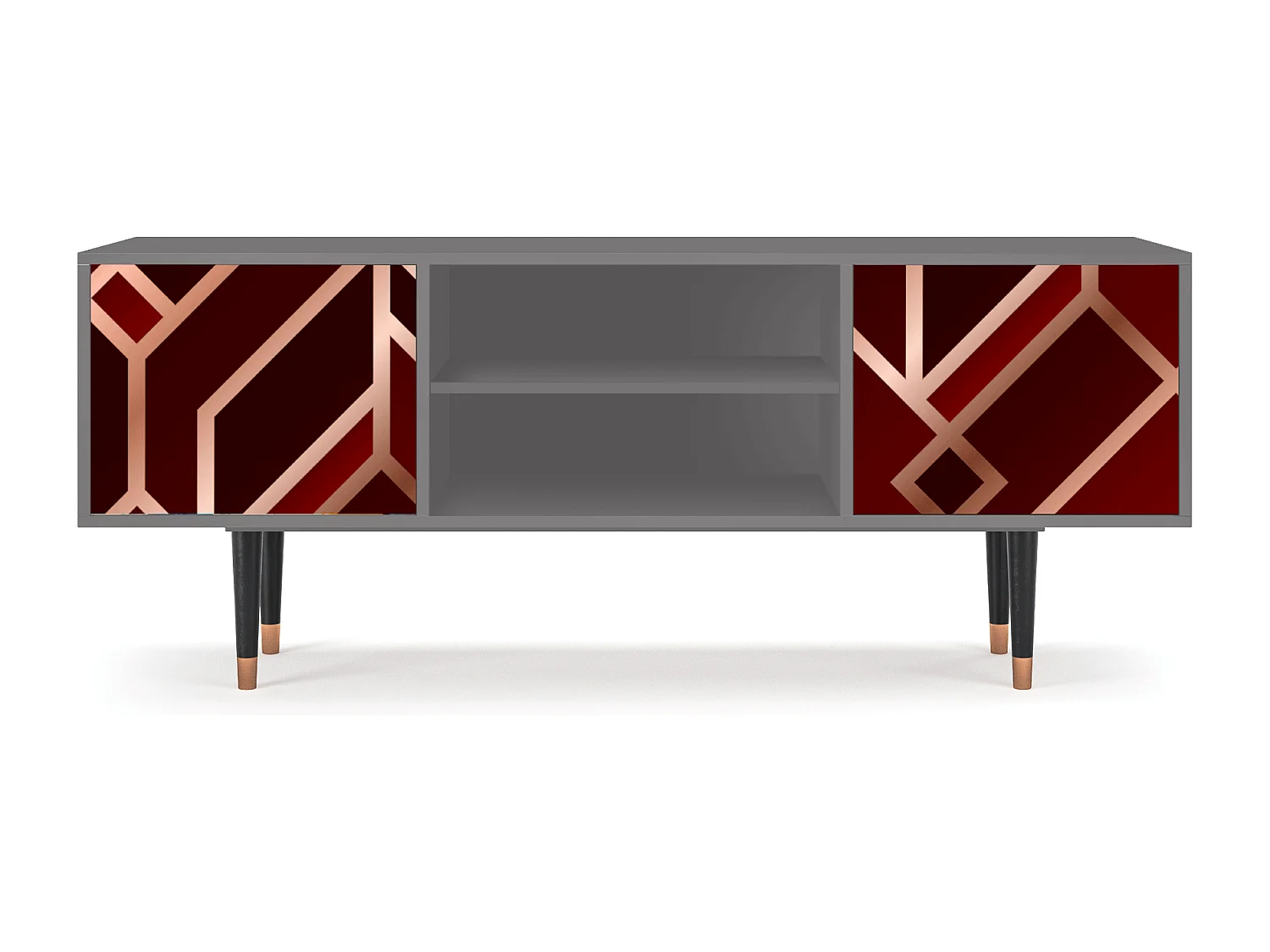 Mobile TV - 170х69х48 cm - T2 - Velvet 1920's, Grigio