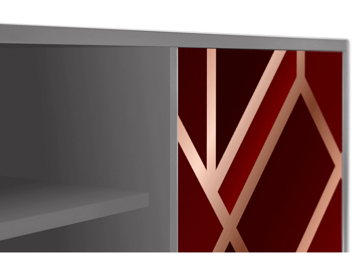 Mobile TV - 170х69х48 cm - T2 - Velvet 1920's, Grigio