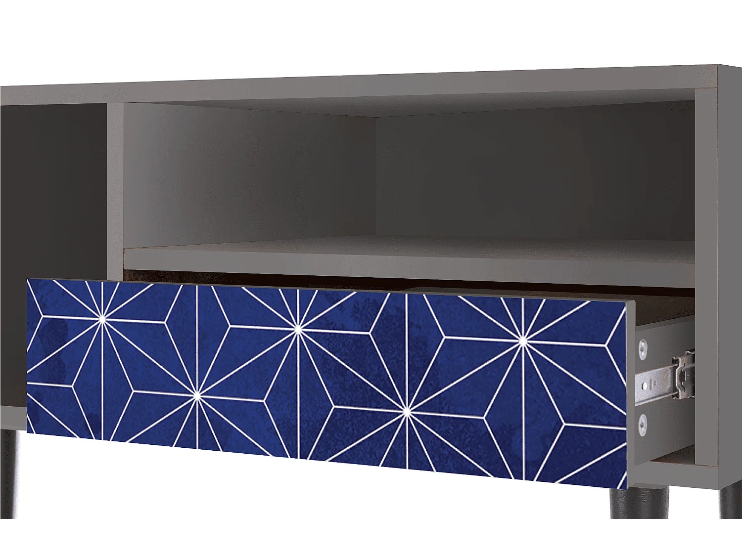 Szafka RTV - 115х59х48 cm - T3 - Milky Way, Szary