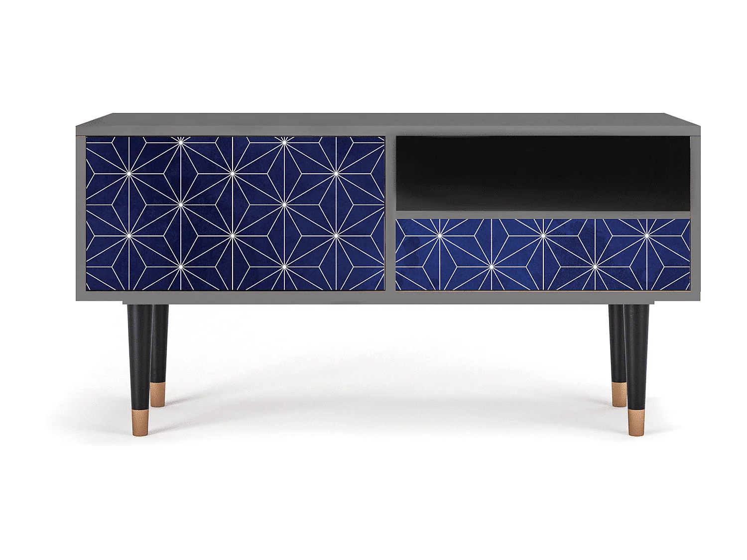 Meuble TV - 115х59х48 cm - T3 - Milky Way, Gris