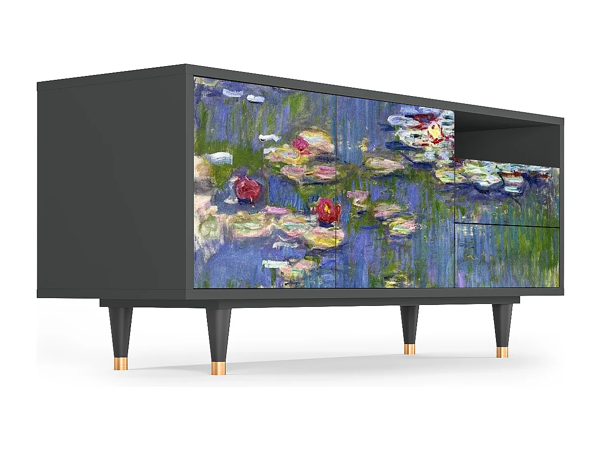 Meuble TV - 125х56х41 cm - T7 - The water lily pond  , Anthracite