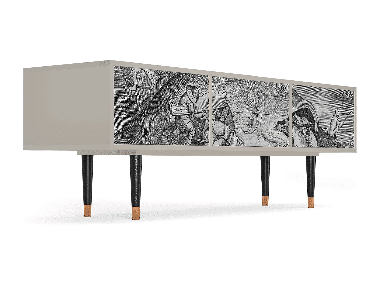 Meuble TV - 170х59х48 cm - T4 - Big Fish Eat Little, Sable