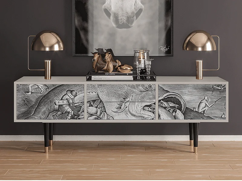 TV-Möbel - 170х59х48 cm - T4 - Big Fish Eat Little, Sand