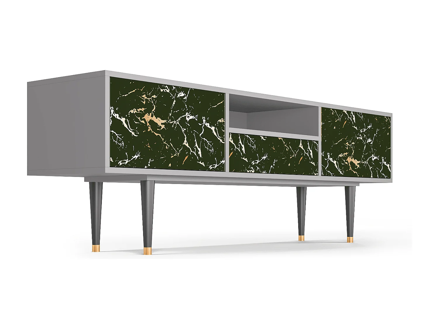 Meuble TV - 170х59х41 cm - T6 - Amazon Forest, Gris