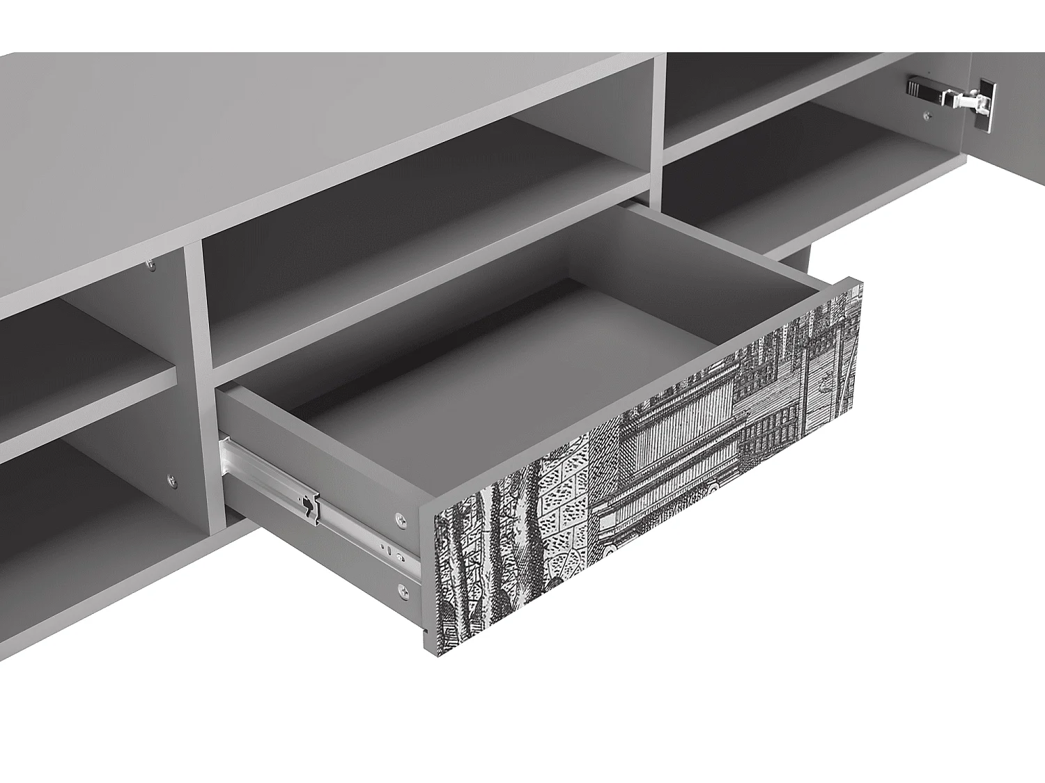 TV-Möbel - 170х59х41 cm - T6 - View of the Piazza, Grau