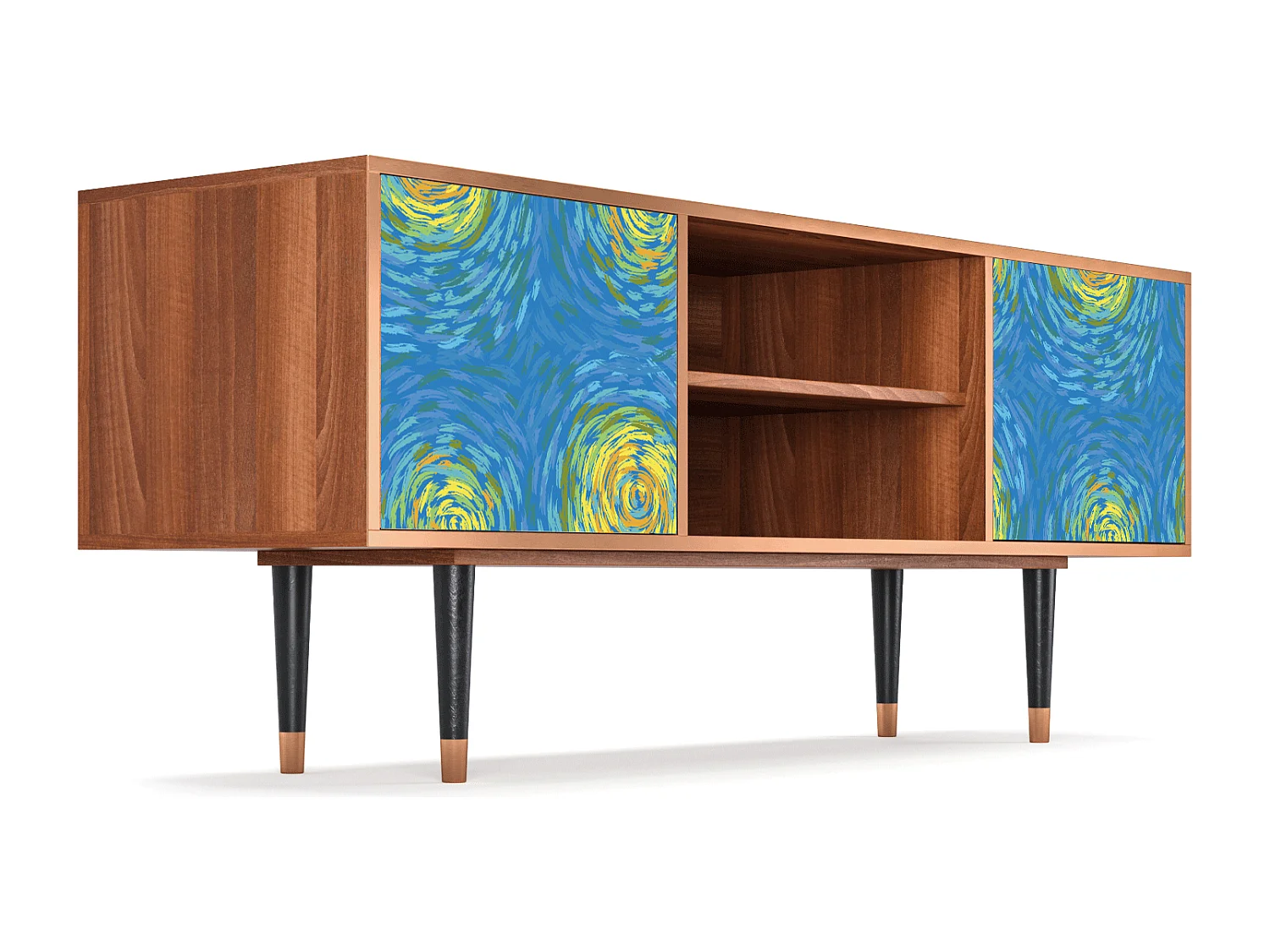 TV-meubel - 170х69х48 cm - T2 - Van Gogh Lights, Walnoot