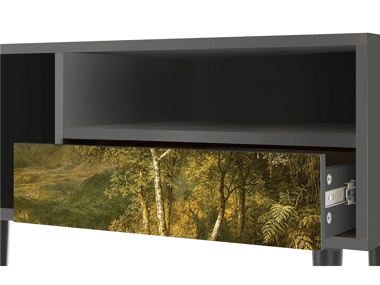 Meuble TV - 115х59х48 cm - T3 - The Heart of the Andes , Anthracite