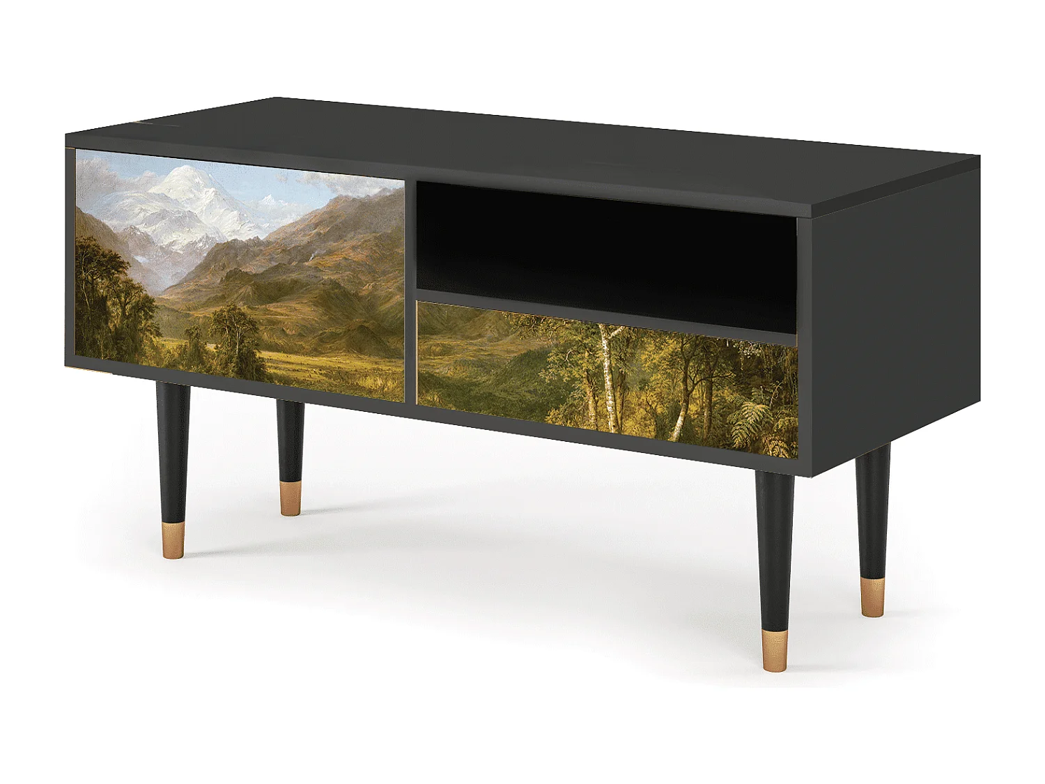 TV-meubel - 115х59х48 cm - T3 - The Heart of the Andes , Antraciet