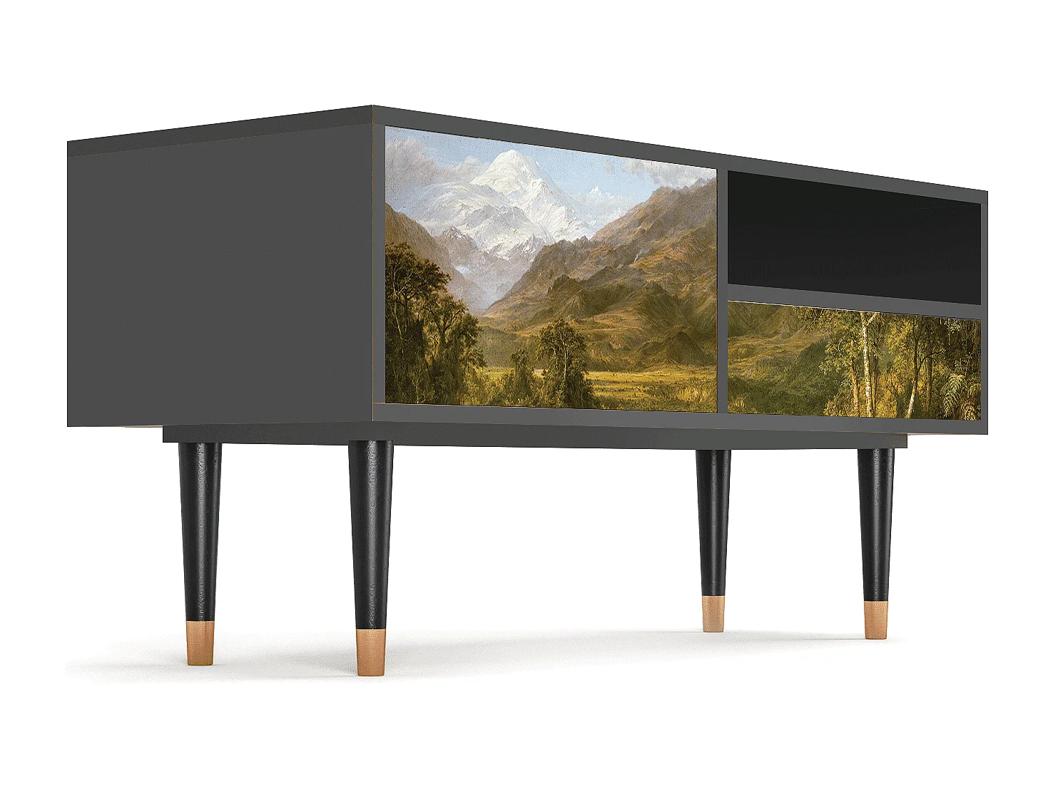 Mobile TV - 115х59х48 cm - T3 - The Heart of the Andes , Antracite