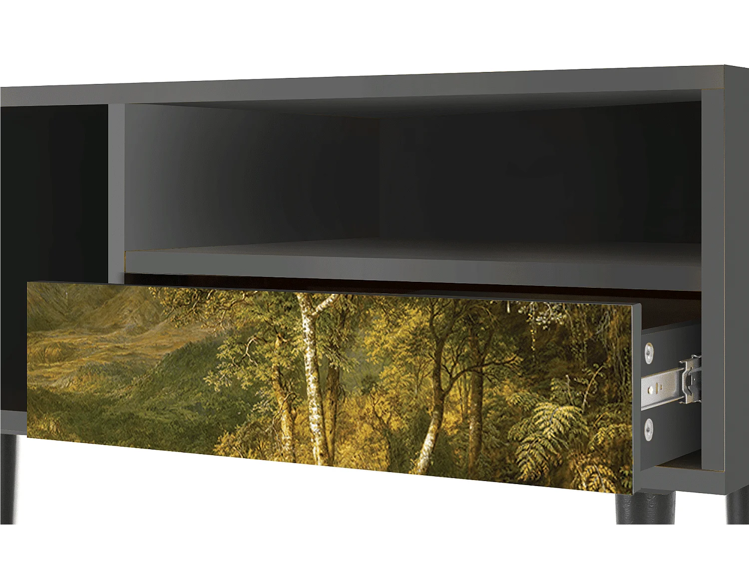 Mobile TV - 115х59х48 cm - T3 - The Heart of the Andes , Antracite