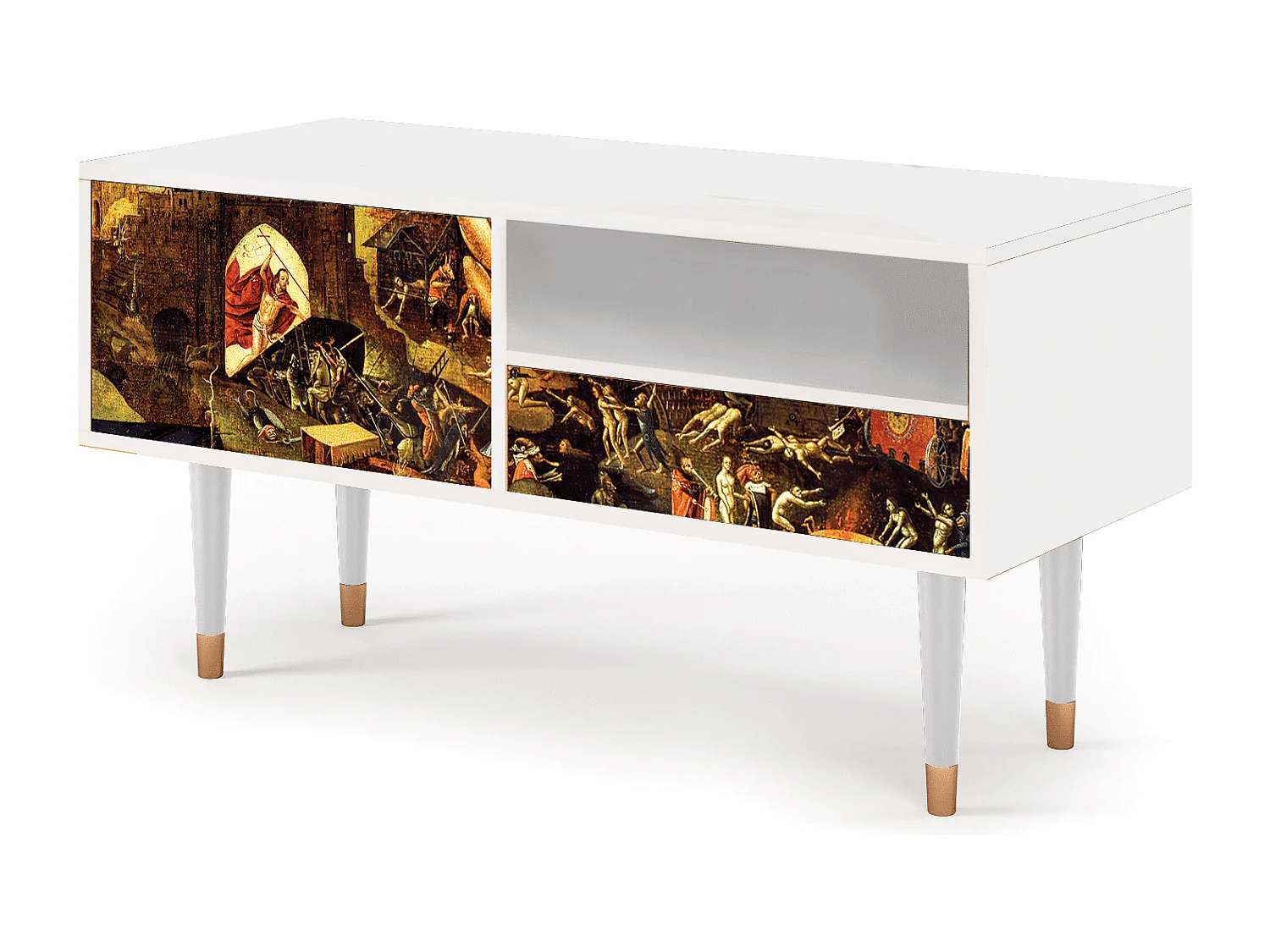 TV-Möbel - 115х59х48 cm - T3 - Christ in Limbo, Weiß