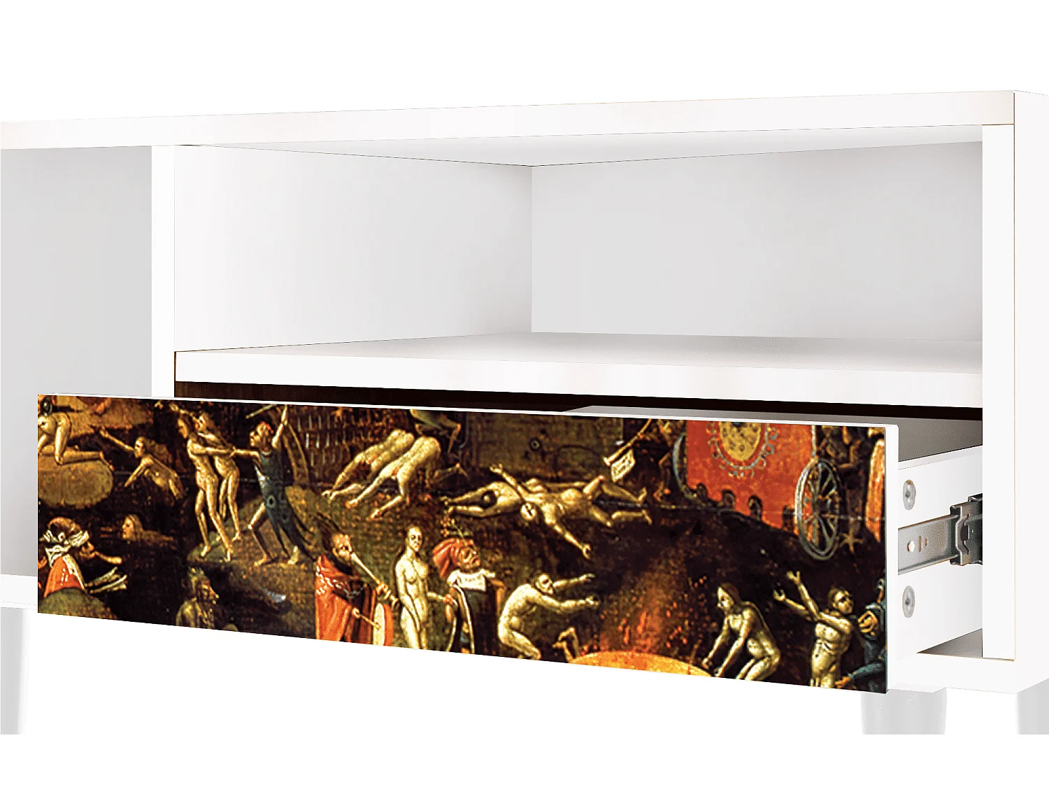 TV-Möbel - 115х59х48 cm - T3 - Christ in Limbo, Weiß