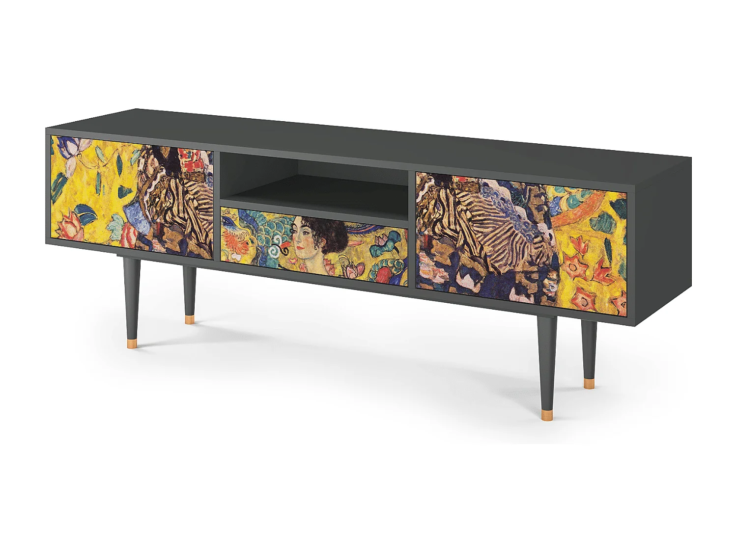 Meuble TV - 170х59х41 cm - T6 - Lady with Fan by Klimt, Anthracite