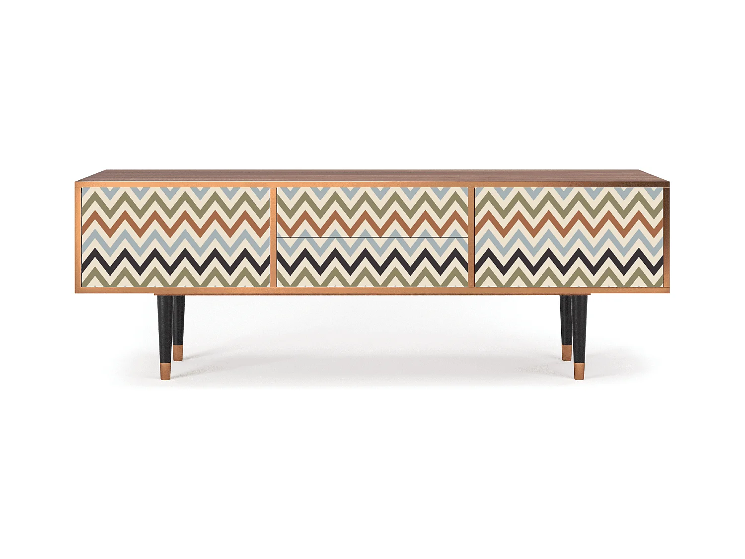Meuble TV - 170х59х48 cm - T4 - Bright Ripple, Noyer