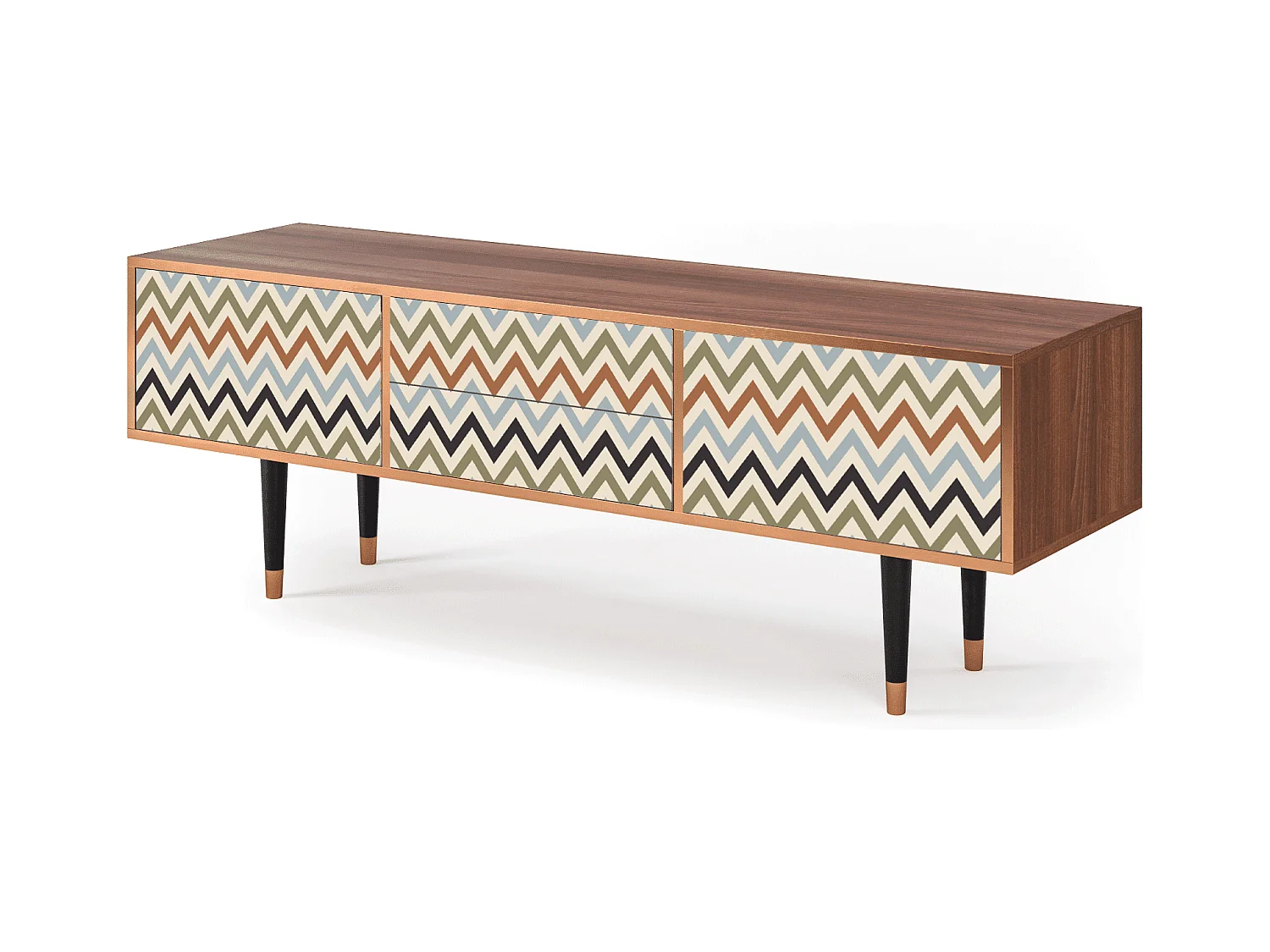 Meuble TV - 170х59х48 cm - T4 - Bright Ripple, Noyer