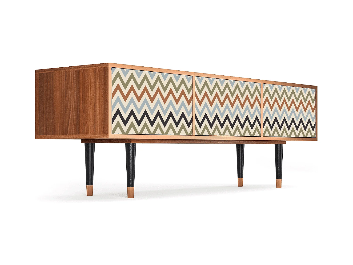 Meuble TV - 170х59х48 cm - T4 - Bright Ripple, Noyer