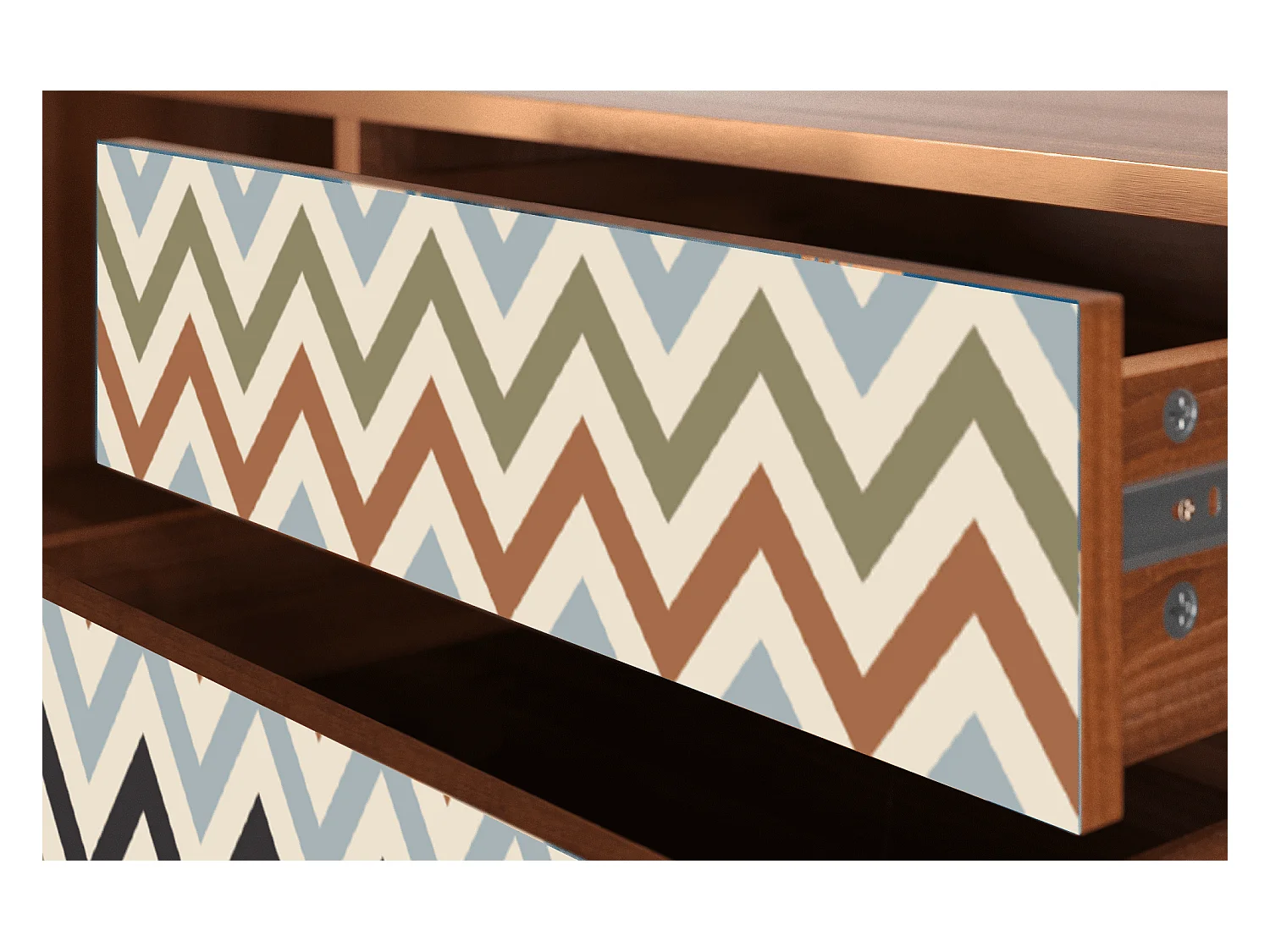 Meuble TV - 170х59х48 cm - T4 - Bright Ripple, Noyer