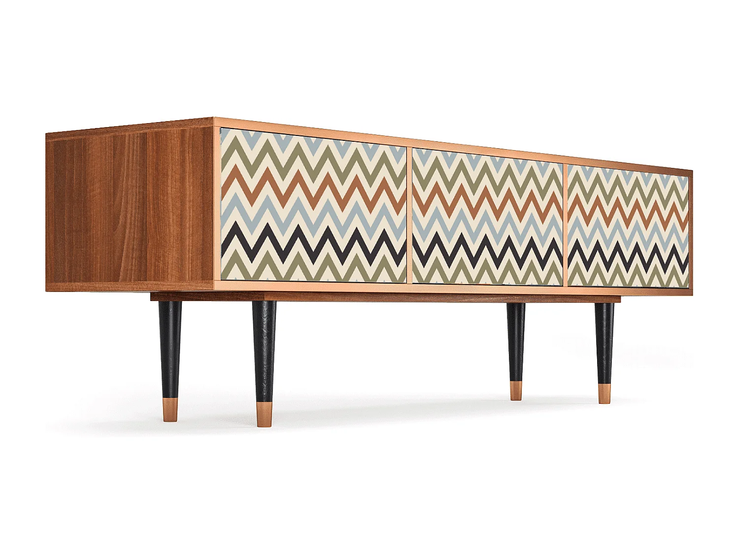 Meuble TV - 170х59х48 cm - T4 - Bright Ripple, Noyer