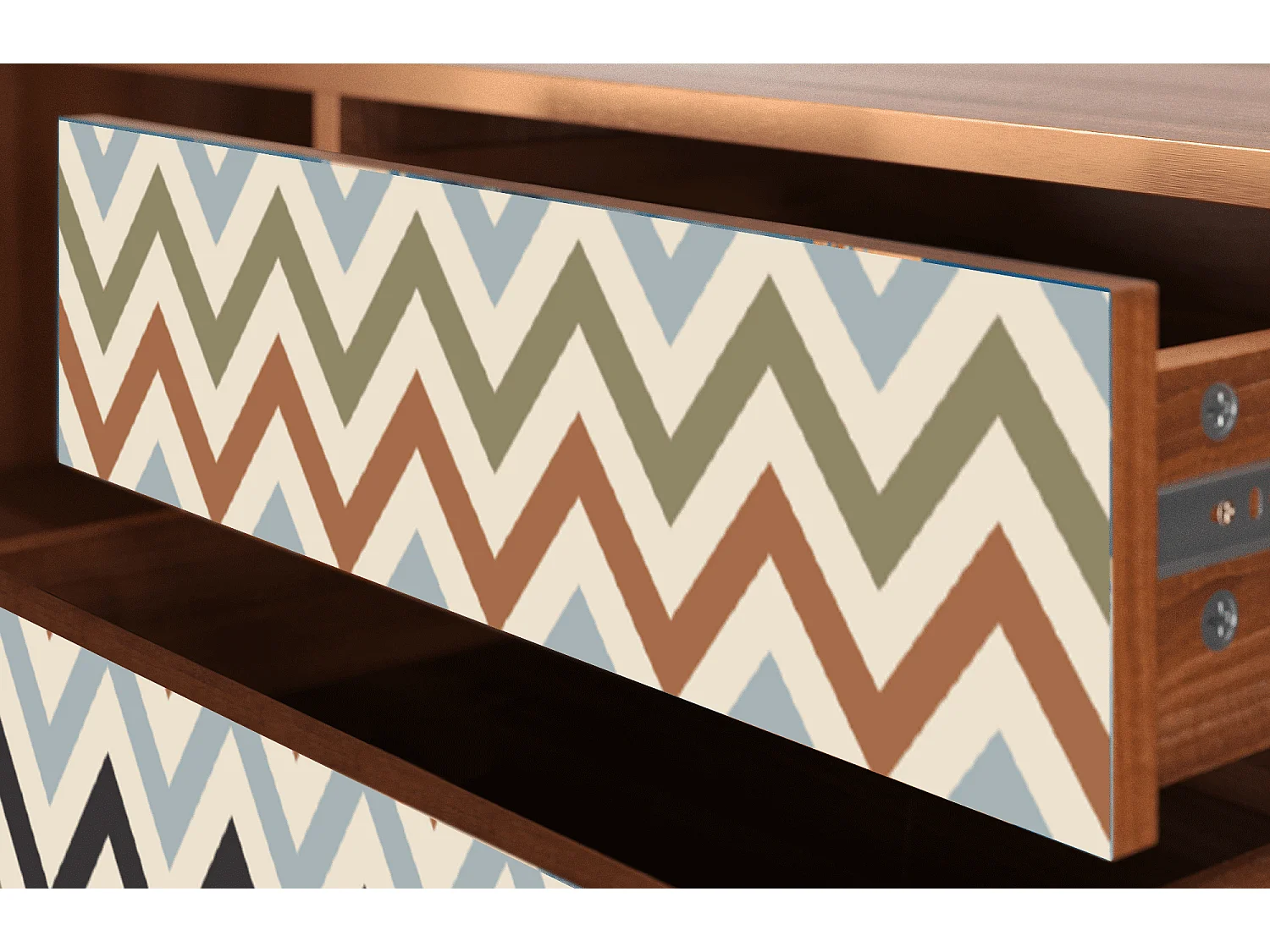 Meuble TV - 170х59х48 cm - T4 - Bright Ripple, Noyer