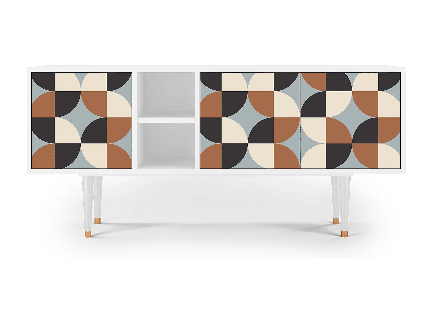 TV-meubel - 150х69х41 cm - T5 - Brown Sensation, Wit